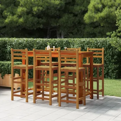 Produktbild von ZMH Barhocker 6 Stk. Massivholz Akazie