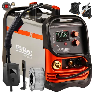 Produktbild von KRAFT&DELE | Inverter Schweißgerät, GAS/GAS-frei, MIG/MMA/TIG, IGBT DC Elektroden Schweißgerät, mit Lift TIG, LED-Anzeige, Anti-Stick