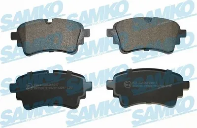 Produktbild von SAMKO 5SP2247 Bremsbeläge Satz Hinten Bremsklötze für AUDI A4 B9 Avant (8W5, 8WD) A6 Avant (4A5, C8) A5 Sportback (F5A) Q5 (FYB) Q7 (4MB)