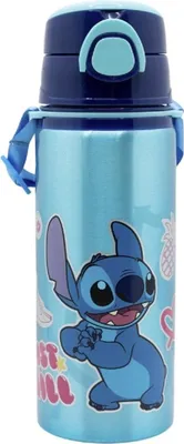 Zdjęcie produktu dla Bidon ze Słomką dla Dzieci, na Wodę, Disney Stitch, z Ustnikiem, 730 ml