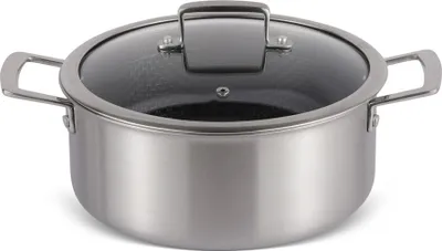 Immagine prodotto di Pentola con coperchio - 24 cm - Rivestimento antiaderente a 3 strati - Vetroceramica