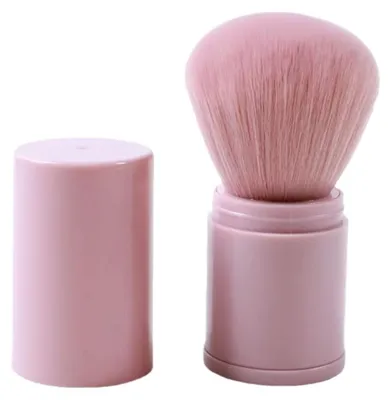 Produktbild von INF Einziehbare Puder-/Rougepinsel (2er-Pack) - Für Flüssig-, Creme- und Puderanwendung Rosa