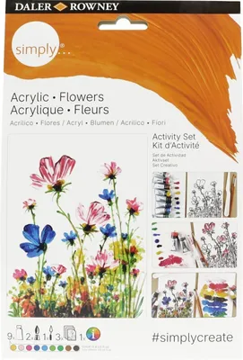 Produktbild von Daler Rowney Simply Set Acrylfarben 9 x 120 ml