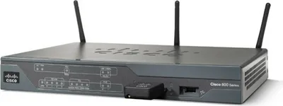 Produktbild von Cisco C881WD-E-K9, Wi-Fi 4 (802.11n), Dual-Band (2,4 GHz/5 GHz), Ethernet/LAN, 3G, Schwarz, Tabletop-Router