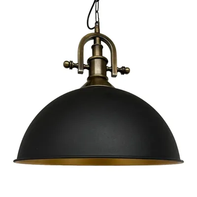 Produktbild von Pendelleuchte Esstisch Industrielle Metall Groß Ø 30 cm, Hängelampe Industriell Lampe Vintage Hängeleuchte, Deckenleuchte,  Pendellampe - Schwarz