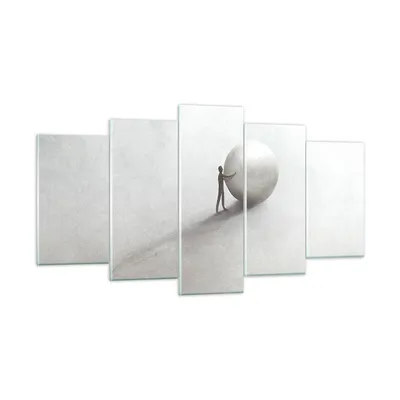 Produktbild von Bilder auf glas - 5 Teile - Sisyphus Arbeit Symbol - 160x85cm - Glasbilder - Wandbilder - Bilder - zum Aufhängen bereit - Wanddekoration aus Glas - Glas Bilder - Wandbild auf Glas - GEA160x85-4752
