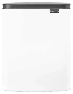 Produktbild von Brabantia - Mülleimer de waste Bo 12 L - Stilvoll und praktisch - Deckel deeasy opening and closing suave - Hygienisch, platzsparend - Tragegriff - Für Bad, Arbeitszimmer und Schlafzimmer - -White