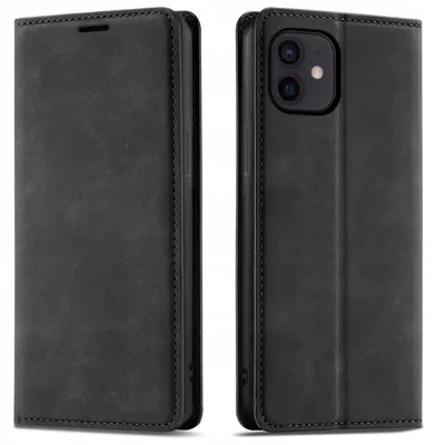 Obrázek produktu pro Kožené pouzdro s magnetickým zapínáním pro iPhone 11 + tvrzené sklo 9H