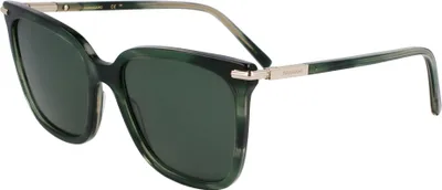Produktbild von Ferragamo SF2037S Striped green 56/18/145 Damen Sonnenbrillen