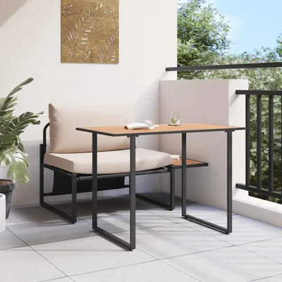 Imagen del producto de Maison Exclusive: Juego de 2 sillas de acero para exteriores, color taupe
