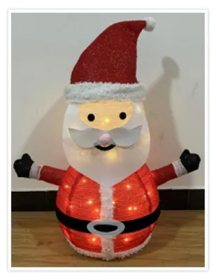 LED-Weihnachtsmann, faltbar, 70x54x36 cm, für Außen, batteriebetrieben