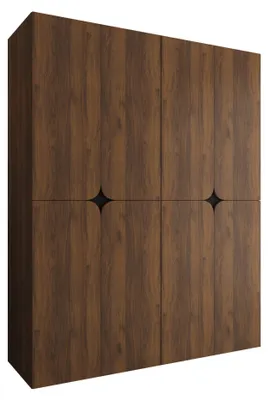 Produktbild von MIRJAN24 Kleiderschrank Espresso 180, Kleiderschrank, Garderobe (Farbe: Nuss Warmia, Größe: 180 cm)