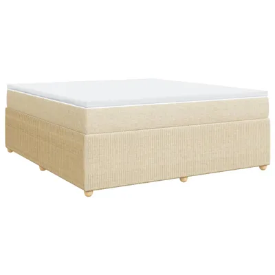 Produktbild von Boxspringbett mit Matratze Creme 180x200 cm Stoff