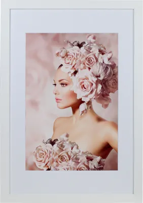 Produktbild von Bilderrahmen Holz Rahmen Plexi Acryl Collage Wanddeko Poster quadratisch S215 - Farbe: Weiß | Format: 40x60