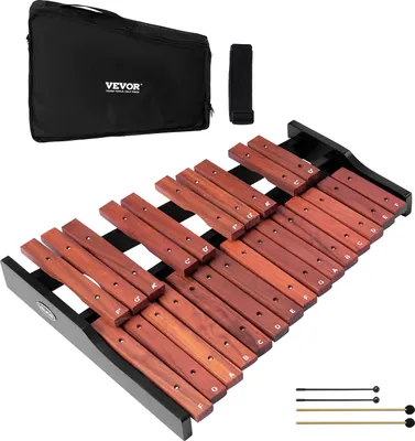 Immagine prodotto di VEVOR glockenspiel, 25 note, strumento a percussione xilofono professionale in legno, con 4 mazzuoli, borsa da trasporto in Oxford 1200D, ideale per imparare la musica, esercitarsi ed eseguire canzoni pop