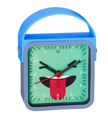 Produktbild von Analoger Wecker Kinderwecker mit schleichende Sekunde blau-grau
