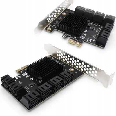 Immagine prodotto di Scheda adattatore per PC PCI PCIe 1X su 12x SATA 3.0 Serial ATA