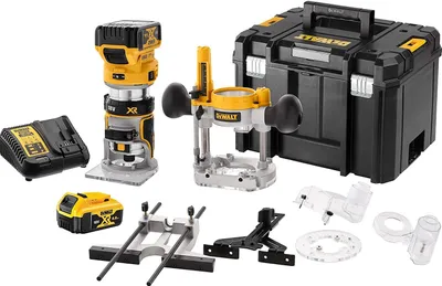 Produktbild von Dewalt frezarka 18v 2w1 8mm 2x5,0ah tstak dcw604p2