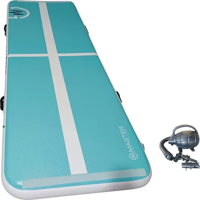 Produktbild von Master Airtrack aufblasbare Matte 400 x 100 x 10 cm - türkis - weiß