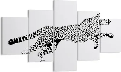 Produktbild von Bild auf Leinwand - Leinwandbild - Gepard Tier Dots - 125x70cm - Wand Bild - Wanddeko - Wandbilder - Leinwanddruck - Bilder - Kunstdruck - Wanddekoration - Leinwand bilder - Wandkunst - EA125x70-3128