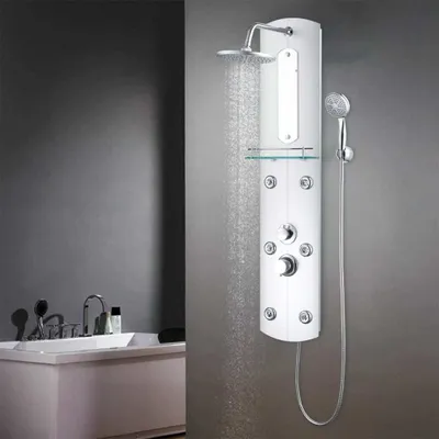 Obrázok produktu pre vidaXL Sprchový panel 25 × 43 × 120 cm strieborný