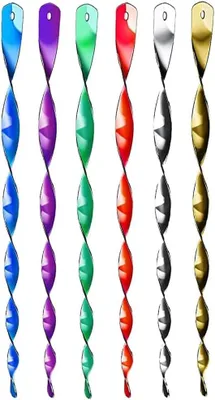 Imagen del producto de Espiral reflectantes para repeler palomas, paquete de 6 unidades, resistentes al viento, ideales para balcones y jardines