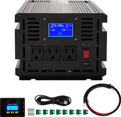 Produktbild von SucceBuy 2000W modifizierter Sinus-Wechselrichter, DC 12 V auf AC 120 V mit LCD-Display