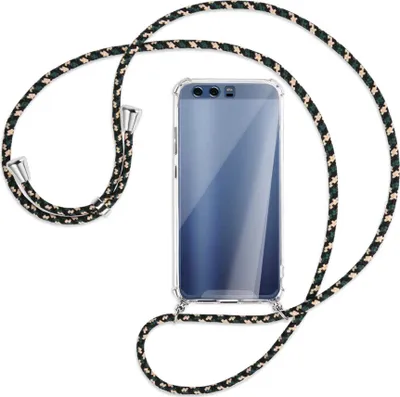 Produktbild von Handykette Backcover-Schutzhülle mit Band (Metall silberfarben) für Huawei P10 - camouflage