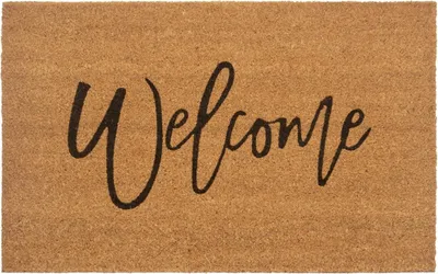 Zdjęcie produktu dla Gruba wycieraczka kokosowa 45x75cm WELCOME, mata wejściowa