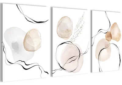 Productafbeelding van Abstracte Wanddecoratie in Drie Delen