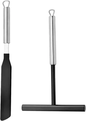 Produktbild von Famanu Crêpe Accessoires Set Edelstahl 2-teilig - Pfannkuchenspender und Spatel