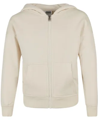 Produktbild von Urban Classics Mädchen Sweatshirtjacke Girls Organic Terry Zip Hoody, Farbe whit