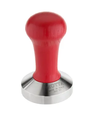 Produktbild von Motta Tamper 57 mm Edelstahl-Basis Holzgriff rot