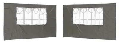 Produktbild von vidaXL Party Zelt Seitenteil 2 pcs 400 x 195 cm Anthrazit PE und Stahl