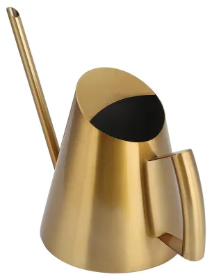 Gießkanne 1500 ml, gold, Metall, mit langem Ausguss