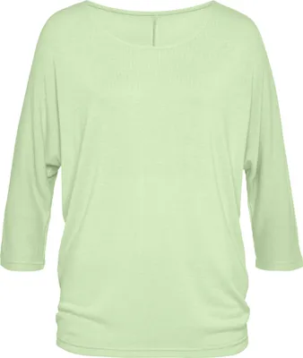 Produktbild von LASCANA 3/4-Arm-Shirt aus luftiger Feinstrickqualität hellgrün Größe 36/38