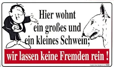 Produktbild von Türschild - Hier wohnt ein .. Schwein ... - 308981 - 25cm x 15cm