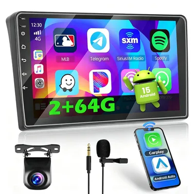 Image de Autoradio Android 2G+64 Go pour Fiat Ducato 3/Peugeot Boxer 2/Citroën Jumper 2, modèles de 2011 à 2022, avec écran de 9 pouces