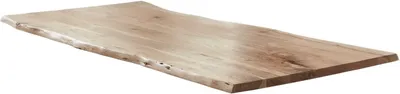 A single wooden slab with a live edge.