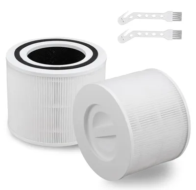 2er-Pack HEPA-Filter für LEVOIT Core 300/300S, 3-in-1, H13, weiß