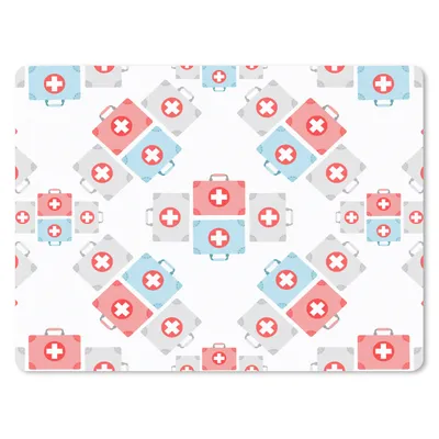 Produktbild von MuchoWow® Mauspad Mousepad Erste-Hilfe-Kasten - Abstrakt - Muster 23x19 cm - Mousepads - Maus Mat - Pad - Mausunterlage - Schreibtischunterlage - Mauspad