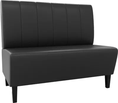 Produktbild von Gastro Sitzbank Paris | 120 cm breit | Kunstleder Schwarz | Vertikal | Dinerbank