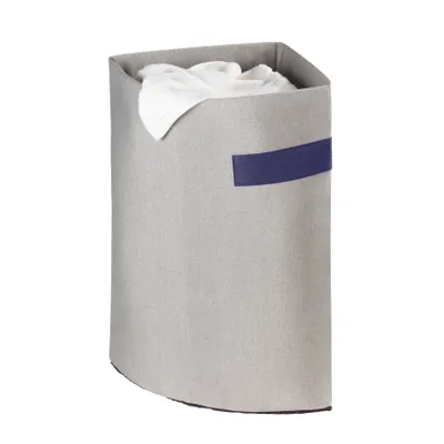 Produktbild von Wenko 43 Liter  Eckwäschesammler Wäschekorb Wäschebox PolyBaumwolle Wäschetasche