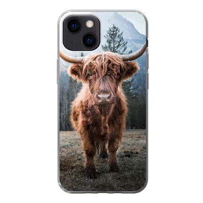 Produktbild von MuchoWow® Handyhülle Schutzhülle Hülle für iPhone 13 mini Schottischer Highlander - Berg - Tier Silikon Softcase Handy Hülle - Softcase