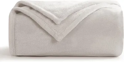 Obrázok produktu pre Fleecová deka 150 x 200 cm, flanel, 260 g/m², béžová, pre pohovku