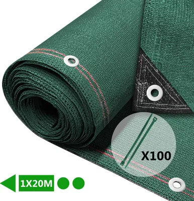 Produktbild von VOUNOT® Zaunblende 1×20m, Sichtschutz Zaun 230 g/m² HDPE Schattiernetz, Grün