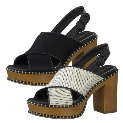 Produktbild von Tamaris 1-28323-24 Damen Sandalen Sandaletten Plateau Slingback, Größe:37 EU, Farbe:Weiß