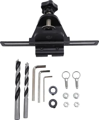 Produktbild von 3-in-1-Dübelvorrichtungssatz, multifunktionale Bohrführung aus Kohlenstoffstahl mit 8-mm-, 10-mm- und 15-mm-Bits