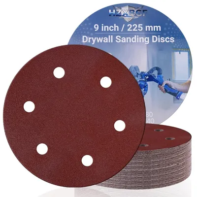 Productafbeelding van 9 Inch Schuurschijven voor Gipsplaatschuurmachine, Set van 60 Stuks