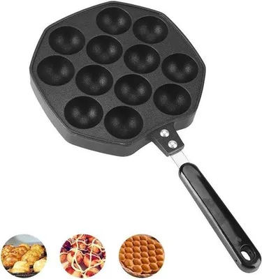 Image de Poêle à frire à 12 trous - Ustensiles de cuisine durables pour cuisiner et rôtir